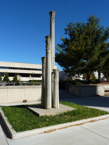 Untitled sculpture at MSU Temple Hall by Jerry Hatch