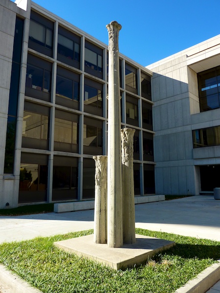 Untitled sculpture at MSU Temple Hall by Jerry Hatch