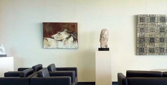 Teri Pearman, James Heck, and Kat Allie in the West seating alcove