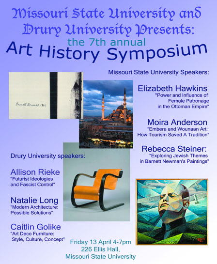 MSU and Drury University’s 7th Annual Art History Symposium on April 13, 2012